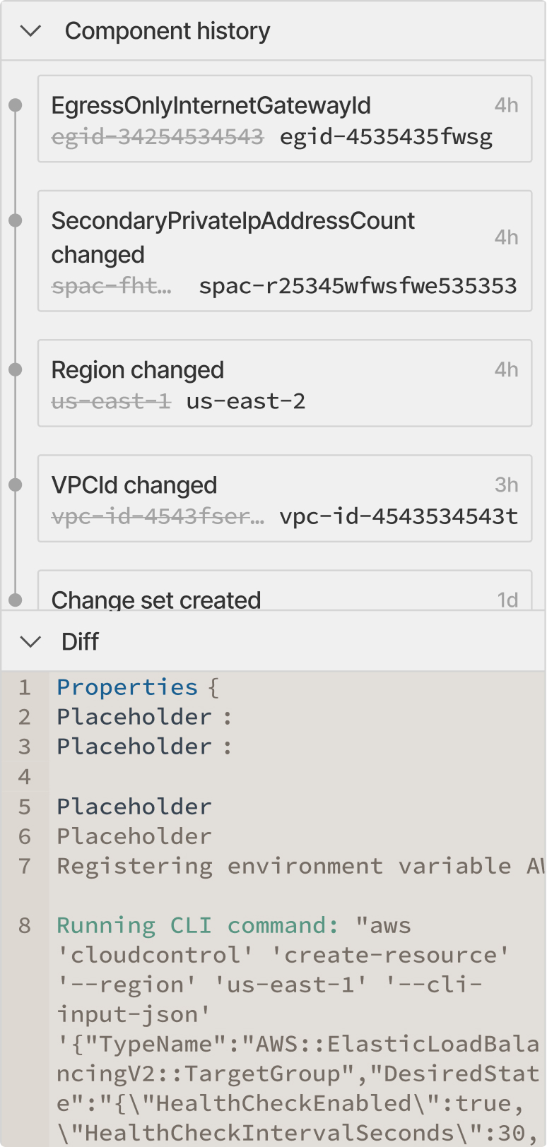 Component history light