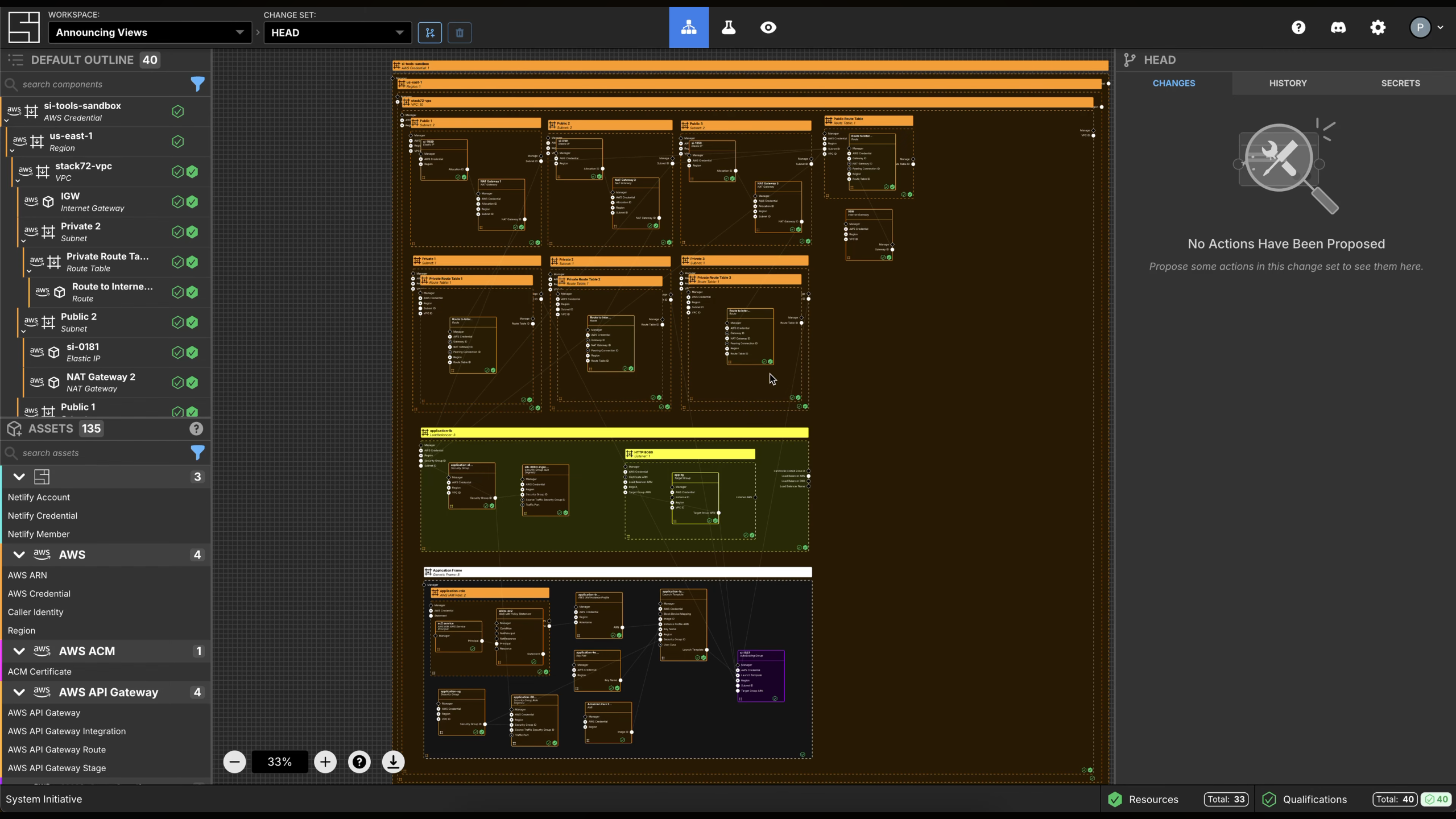 System Initiative previous UI